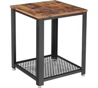 VASAGLE Side Table, Industrial End table, Coffee Table, with Metal Frame, Easy
