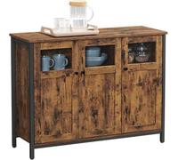 Vasagle Sideboard, Buffet Table, Storage Cabinet With Glass Doors, Dining Room, Living Room, Hallway, Kitchen