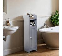 Vasagle Slim Bathroom Floor Storage Cabinet With Door And Shelves, Freestanding Bathroom Storage Unit