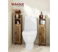 Vasagle Slim Bathroom Floor Storage Cabinet With Door, Freestanding Bathroom Storage Unit