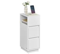 VASAGLE Slim Bedside Table - Small Narrow Side End Table with 2 Drawer