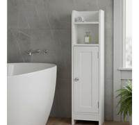 VASAGLE Slim Freestanding Bathroom Cabinet, Cloud White BBC310W01