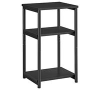 VASAGLE Sofa Side Table, 3-Tier End Table, Bedside Table with Steel Frame, for Living Room, Bedroom, Home Office, Industrial Style, Ink Black LET273B16