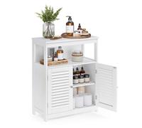 Vasagle Storage Cabinet Shuttered Doors 1 Shelf White