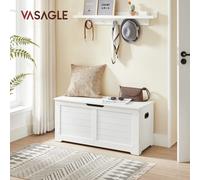 VASAGLE Storage Chest Storage Bench Blanket Box with 2 Safety Hinges Shoe B