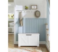 Vasagle Storage Chest, Storage Bench, Blanket Box With 2 Safety Hinges, Shoe Storage Bench, Farmhouse Style