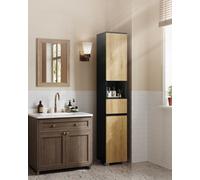 Vasagle Tall Bathroom Cabinet, Slim Storage Cabinet, Narrow Cupboard, Bathroom Storage Unit,30 X 30 X 170.2 Cm