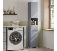 Tall and Slim Bathroom Storage Cabinet, Mystic Grey