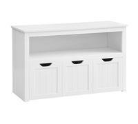 VASAGLE Toy Storage for Kids, Storage Cabinet with Wheels, 3 Drawers | Kids Storage Unit, 102 x 30.2 x 60 cm, for Living Room, Children's Room, Playroom, Cloud White, Helan Collection LHS380W01