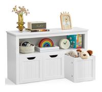 Vasagle Toy Storage For Kids, Storage Unit, Storage Cabinet With Wheels, Kids Bookcase, 3 Drawers, For Children's Room