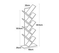 Vasagle Tree Bookshelf, 9-Tier Floor Standing Bookcase, Space-Saving Corner Shelf, With Wooden Shelves For Bedroom, Living Room