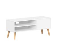 Vasagle TV Cabinet 1 Doors White/Oak Effect