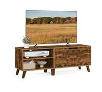 VASAGLE TV Cabinet, 140 cm TV Stand with 2 Doors, Adjustable Shelves