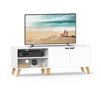 Vasagle TV Cabinet 2 Doors White/Oak Effect