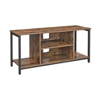 VASAGLE TV Stand for TV up to 50 Inches, TV Cabinet with Open Shelves, TV Console for Living Room, Entertainment Room, Rustic Brown and Black LTV