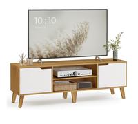 VASAGLE TV Stand Unit, Entertainment Center with Adjustable Shelf, for 65 Inch TVs, 147 cm Long Media Console Table, Transitional Style, for Living