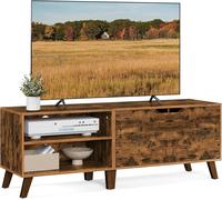 VASAGLE TV Stand with 2 Doors, TV Stand with Adjustable Shelves, Length 140 cm,