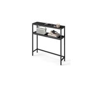 VASAGLE ULNT130B22V1 Console Table, 2-Tier Narrow Sofa Table with 2 Shelves, 20 x 90 x 80 cm, for Living Room, Hallway, Entrance, Anthracite Grey and