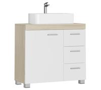 VASAGLE Under Sink Bathroom Cabinet, Storage Cabinet, with 3 Drawers, 2 Compartments Behind the Door, for Washbasins with Pedestal, with Feet, 30 x 70