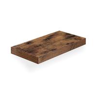 VASAGLE Wall Shelf, Floating Shelf, 20 x 40 x 3.8 cm, Wall Shelf for Photo Frames, Decoration, for Living Room, Study, Kitchen, Rustic Brown LWS24BX