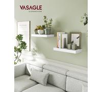 Vasagle Wall Shelf, Floating Shelf, Wall Mounted, 20 X 40 X 3.8 Cm, For Picture Frames, Wall Decor, Living Room, Study, Kitchen