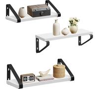 VASAGLE Wall Shelves, Floating Shelves Wall Mounted, Set of 3, 2 Mounting Ways,