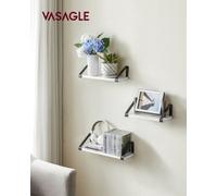 Vasagle Wall Shelves, Floating Shelves Wall Mounted, Set Of 3, 2 Mounting Ways, 30/35/40 Cm