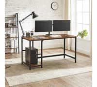 VASAGLE Wide Industrial Computer Desk Office Table Study Bedroom in Brown VASAGLE Brown