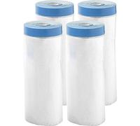 vasalat 110637826-4 SB3-1.2 Painter's Adhesive Tape Work-Quick and Easy Masking Splashes on Furniture or Wall in Set of 4 240 cm x 17 m UV Painting Film, Transparent, 4 STK. 240cm x 17m