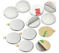 vasalat Flat Disc Magnet, Magnets with Metal Discs, Self-Adhesive, Round Magnet Diameter 15 mm, Neodymium Nickel-