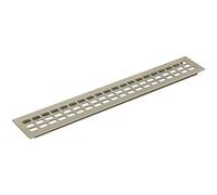 vasalat Luftgitter 1000x80,AL TitanEReffekt Ventilation Grille Aluminium, Silver Stainless Steel Effect, 1000 x 80 mm