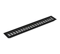 vasalat Ventilation Grille Fridge 800 x 60 mm, Plug-In Ventilation Panel - Also for Wardrobes and Doors, Aluminium Black Anodised