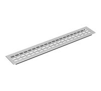 vasalat Ventilation Grille Refrigerator 400 x 60 mm, Plug-in Ventilation Plate - Also for Wardrobes and Doors, Natural Anodised Aluminium