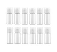 VASANA 12Pcs 10ml Refillable Travel Toiletry Bottles, Leakproof Flip Cap