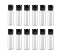 VASANA 12PCS 20ML/0.67oz Plastic Empty Bottle with Flip Cap Squeeze Sample Cosmetic Containers Makeup Travel Sample Packing Containers Jars for Emollient Water Shower Gel Emulsion Hand Lotion