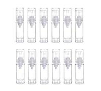 VASANA 12Pcs 5ML Empty Refillable Cosmetic Containers Cream Lotion Bottles Portable Clear Plastic Airless Vacuum Pump Bottle Sample Packing Toiletries Liquid Storage Vial Jars