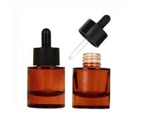 VASANA 2PCS 30ML/1 oz Glass Dropper Bottles Thick Glass Essential Oil Bottles Leakproof Bottle with Eye Droppers Lids Perfume Sample Bottle Essence Liquid Cosmetic Containers(Amber)