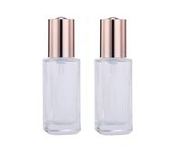 VASANA 2PCS 30ML/1oz Clear Cosmetic Pump Bottle Empty Travel Size Cosmetic Containers with Rose Gold Pump Head Liquid Dispenser Jars Storage for Lotion Cream Essential Oil Travel Small Container