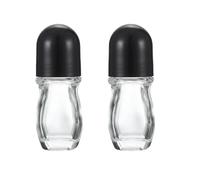 VASANA 2Pcs 30ml/1oz Clear Glass Essential Oil Roller Bottles with Plastic Roller Balls, Refillable Roll on Bottles, for Aromatherapy, Perfume, DIY Cosmetics & Travel