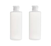 VASANA 2Pcs 6.8oz Clear Plastic Bottles with Flip Caps Empty Travel Squeezable Containers Refillable Tube for Shampoo Body Wash Sauce Facial Cleansing Bubble Cream 200ml