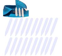 VASANA 30PCS Plastic Shirt Collar Stays Stiffener White Smooth Mens Dress Shirt Collar Stays for Home Travel Use(3 Sizes)
