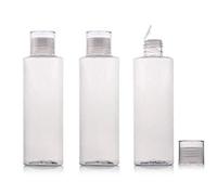 VASANA 3PCS Empty Clear Plastic Make Up Bottle with Flip Cap Refillable Cosmetic Makeup Travel Sample Packing Tube Container Jars for Cosmetic Bath Shower Gel Lotion Liquid Shampoo (150ml)