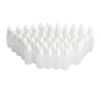 VASANA 50PCS 5ml Empty Ldpe Soft Plastic Squeezable Eye Dropper Dropping Bottles with Screw Caps and Plugs for Essential Oil Sample Liquid Reagent Cosmetic Lab Drops