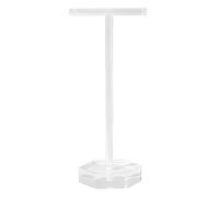 VASANA Clear Acrylic Earring T Bar Stand Retail Earring Display Holder Countertop T-Shape Earrings Hanger Rack Jewelry Earrings Organizer for Photography Props (Hexagonal Base)
