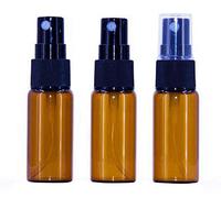 VASANA Pack of 12 Empty Refillable Amber glass Spray bottle Cosmetic Fine Mist Spray Bottles with Black Sprayer Clear Cover Perfume Makeup Water Pure Dew Cosmetic Storage Holder Container 15ml