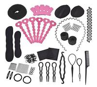 VASANA Set of 20 Donut Bun Maker Fashion Hair Accessory Maker Pads Hairpins Hairabands Clips Hair Braiding Tool Kit for Ladies Girls DIY Magic Hair Twist Styling Set