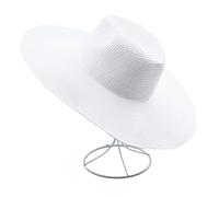 VASANA Women Wide Brim Straw Hat Foldable Braid Cap UV Protection Solid Color Beach Sun Visor Straw Hat Summer Beach Hat(White)