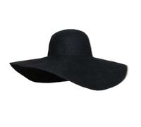 VASANA Women Wide Brim Straw Hat Foldable Braid Cap UV Protection Solid Color Beach Sun Visor Straw Hat Summer Beach Hat(Black)