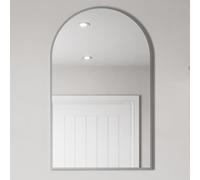 Vasari® 500 x 800mm Chrome Wall Mounted Bathroom Mirror Vanity Mirrors Framed Modern Arched Design 4mm Mirrored Glass