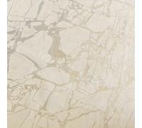 Vasari Enzo Cream Marble Wallpaper - Metallic Gold Glitter Effect Feature Wall Modern - Luxury Heavyweight Textured Vinyl